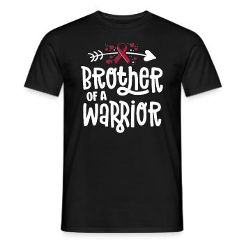 Brother Of A Warrior Vascular Malformation - Men's T-Shirt - black - Front - AI Model Male 178 light (178cm)