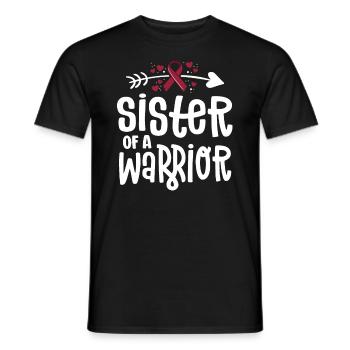 Sister Of A Warrior Vascular Malformation - Men's T-Shirt - black - Front - AI Model Male 178 light (178cm)