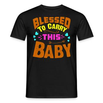 Mère Enceinte Bébé Nourrisson T-shirt Maman - T-shirt homme - noir - Devant - AI Model Male 178 light (178cm)