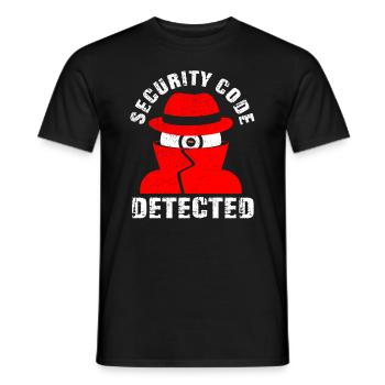 Network And Computer Security Hard Disc Detective - Men's T-Shirt - black - Front - AI Model Male 178 light (178cm)