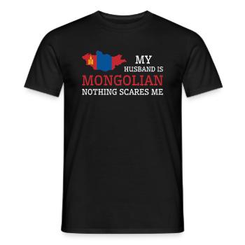 Nichts macht mir Angst Mongolischer Ehemann - Männer T-Shirt - Schwarz - Vorne - AI Model Male 178 light (178cm)