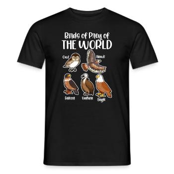 Raubvögel der Welt - Männer T-Shirt - Schwarz - Vorne - AI Model Male 178 light (178cm)