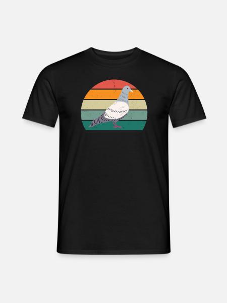 taube taubenfeder taubenflug taubenscharr tauben - Männer T-Shirt - Schwarz