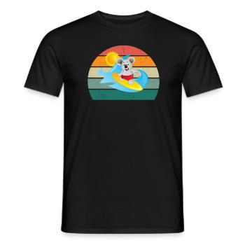 surfing surfer wave wave surfing waves surfing - Men's T-Shirt - black - Front - AI Model Male 178 light (178cm)