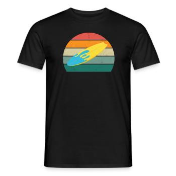 surfing surfer wave wave surfing waves surfing - Men's T-Shirt - black - Front - AI Model Male 178 light (178cm)