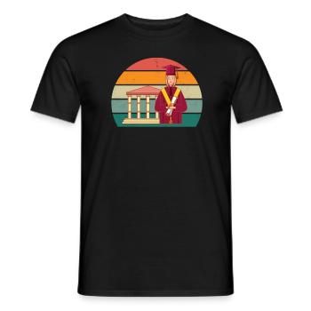 studieren student studium abschluss bachelor uni - Männer T-Shirt - Schwarz - Vorne - AI Model Male 178 light (178cm)