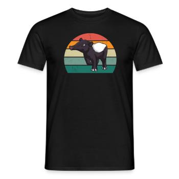 tapire tapirre elephant elephant trunk tapir - Men's T-Shirt - black - Front - AI Model Male 178 light (178cm)