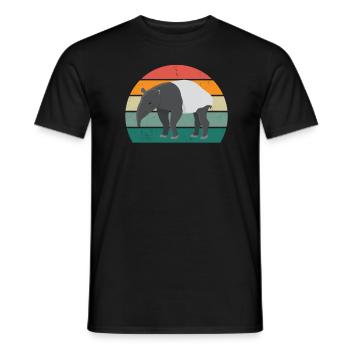tapire tapirre elefanten elefant rüssel tapir - Männer T-Shirt - Schwarz - Vorne - AI Model Male 178 light (178cm)