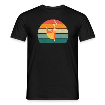 dancer dancer dance move movement couple dance - Men's T-Shirt - black - Front - AI Model Male 178 light (178cm)