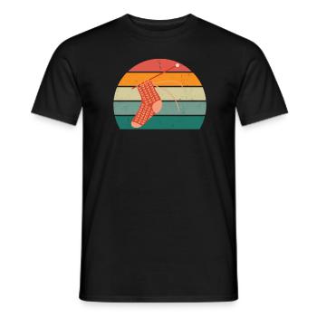 knitting knitter seamstressin sewing sewing needle - Men's T-Shirt - black - Front - AI Model Male 178 light (178cm)