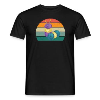 knitting knitter seamstressin sewing sewing needle - Men's T-Shirt - black - Front - AI Model Male 178 light (178cm)