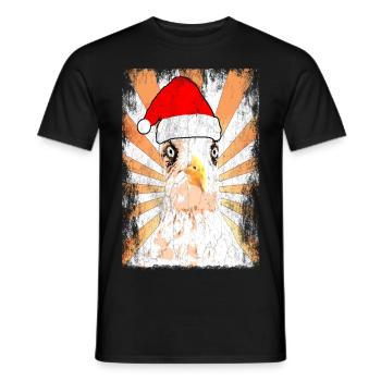 Christmas christmas xmas seagull - Men's T-Shirt - black - Front - AI Model Male 178 light (178cm)