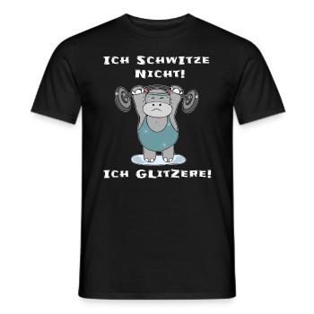 Ich schwitze nicht ich glitzere Krafsportler - Männer T-Shirt - Schwarz - Vorne - AI Model Male 178 light (178cm)