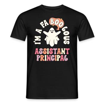 Faboolous Assistant Principal Retro Halloween - Men's T-Shirt - black - Front - AI Model Male 178 light (178cm)