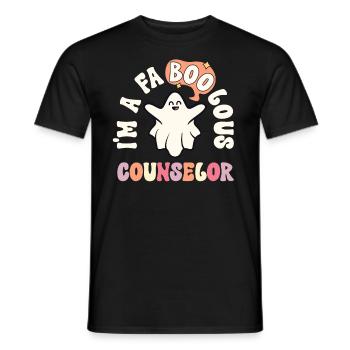Faboolous Counselor Retro Halloween School - Men's T-Shirt - black - Front - AI Model Male 178 light (178cm)
