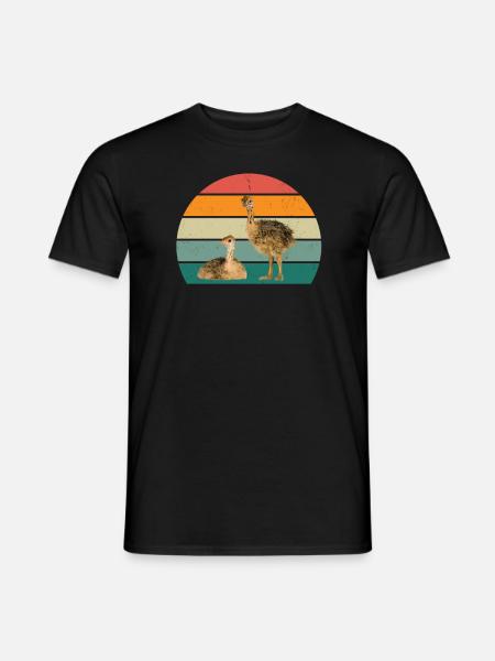 Ostriches Ratites Birds Ostrich Africa - Men's T-Shirt - black