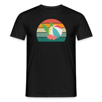 sand urlaub urlauber urlauberin ferien holiday - Männer T-Shirt - Schwarz - Vorne - AI Model Male 178 light (178cm)
