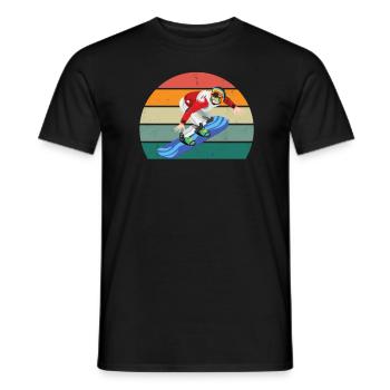 Snowboard Snowboarder Snowboarder Slope Snow - Men's T-Shirt - black - Front - AI Model Male 178 light (178cm)