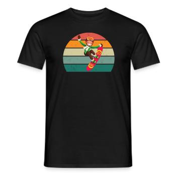 Snowboard Snowboarder Snowboarder Slope Snow - Men's T-Shirt - black - Front - AI Model Male 178 light (178cm)