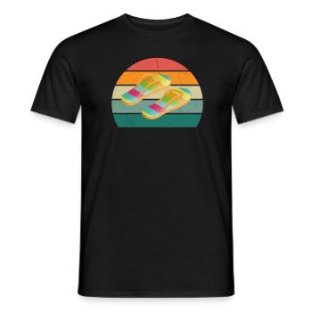 sand urlaub urlauber urlauberin ferien holiday - Männer T-Shirt - Schwarz - Vorne - AI Model Male 178 light (178cm)