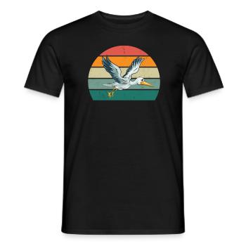 Störche Störchin Baby Kinder Kind Schnabel Storch - Männer T-Shirt - Schwarz - Vorne - AI Model Male 178 light (178cm)