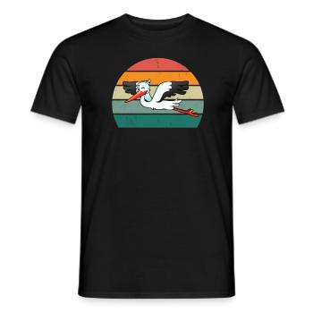 Storks Stork Baby Children Child Beak Stork - Men's T-Shirt - black - Front - AI Model Male 178 light (178cm)