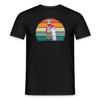 Snowboard Snowboarder Snowboarder Piste Neige - T-shirt homme - noir - Devant - AI Model Male 178 light (178cm)