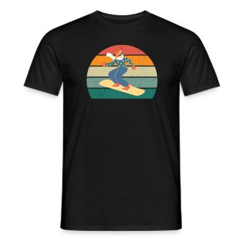 Snowboard Snowboarder Snowboarder Slope Snow - Men's T-Shirt - black - Front - AI Model Male 178 light (178cm)