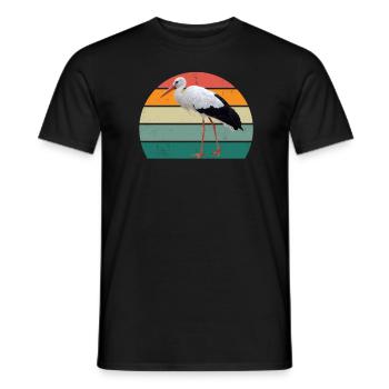 Storks Stork Baby Children Child Beak Stork - Men's T-Shirt - black - Front - AI Model Male 178 light (178cm)