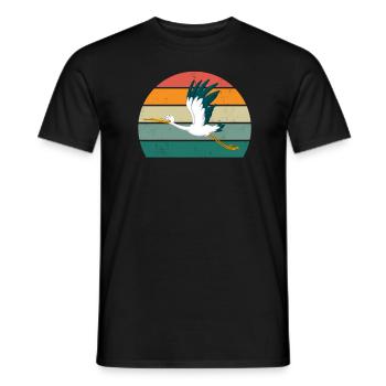 Cigognes Cigogne Bébé Enfants Enfant Bec Cigogne - T-shirt homme - noir - Devant - AI Model Male 178 light (178cm)