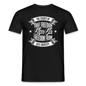 Motivational Freedom Self-care Inspiring Motivator - Men's T-Shirt - black - Front - AI Model Male 178 light (178cm)