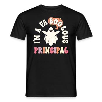 Faboolous Principal Retro Halloween Vintage - Men's T-Shirt - black - Front - AI Model Male 178 light (178cm)