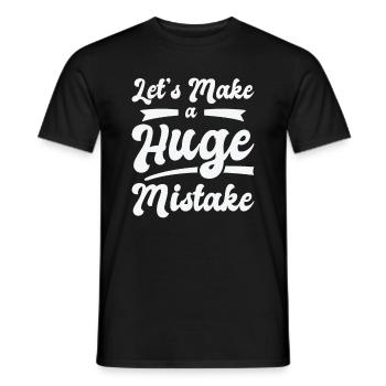 Énorme erreur Citations d’imperfection de l’art de la ligne - T-shirt homme - noir - Devant - AI Model Male 178 light (178cm)