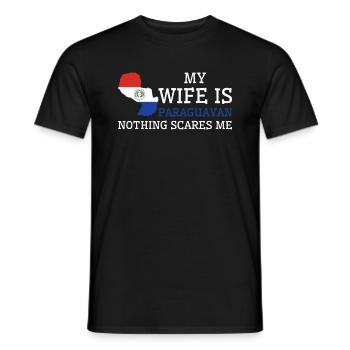 Rien ne me fait peur Femme paraguayenne Paraguay - T-shirt homme - noir - Devant - AI Model Male 178 light (178cm)