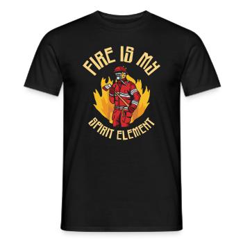 Feuer Geist Element Feuerwehrmann Feuerwehrmann - Männer T-Shirt - Schwarz - Vorne - AI Model Male 178 light (178cm)