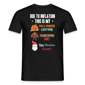 Aufgrund Der Inflation Ist Dies Mein Halloween, - Männer T-Shirt - Schwarz - Vorne - AI Model Male 178 light (178cm)