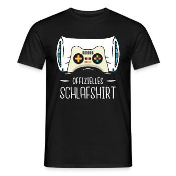 Offizielles Schlafshirt Game Controller Online - Männer T-Shirt - Schwarz - Vorne - AI Model Male 178 light (178cm)