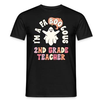 Professeur Halloween Retro 2nd Grade Vintage Second - T-shirt homme - noir - Devant - AI Model Male 178 light (178cm)