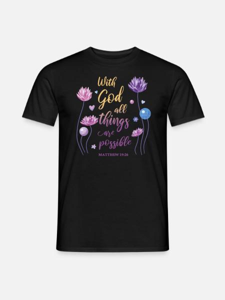 Religious Quote Christian Gift - Men's T-Shirt - black