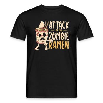 Halloween Ramen Zombie Food Ramen Lover Food - Men's T-Shirt - black - Front - AI Model Male 178 light (178cm)