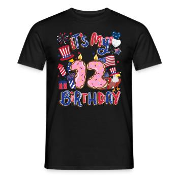 Es Ist Mein 12 Geburtstag Eagle 4. Juli - Männer T-Shirt - Schwarz - Vorne - AI Model Male 178 light (178cm)