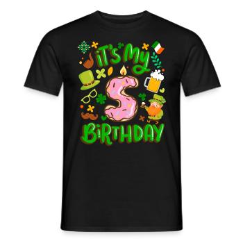 C’est mon beignet de vacances de 5 ans. - T-shirt homme - noir - Devant - AI Model Male 178 light (178cm)