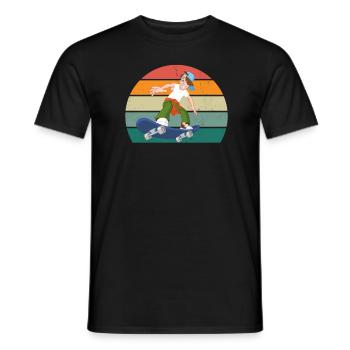 skatboarden skatboarder skatboarderin skatboard - Männer T-Shirt - Schwarz - Vorne - AI Model Male 178 light (178cm)