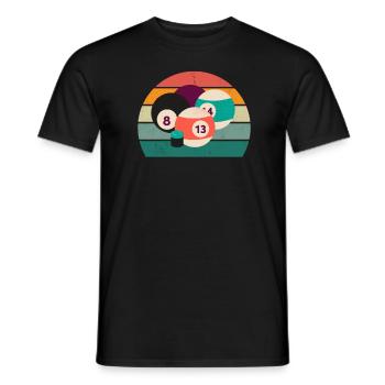 Billiard Cue Billiard Table Ball Bag Snooker - Men's T-Shirt - black - Front - AI Model Male 178 light (178cm)