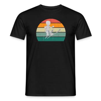 Ski Skier Skier Winter Snow Mountains - Men's T-Shirt - black - Front - AI Model Male 178 light (178cm)