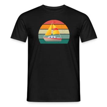 segel segler seglerin segelboot segelschiff boot - Männer T-Shirt - Schwarz - Vorne - AI Model Male 178 light (178cm)