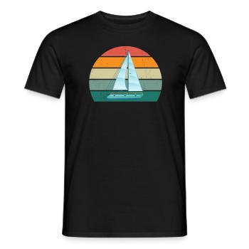 segel segler seglerin segelboot segelschiff boot - Männer T-Shirt - Schwarz - Vorne - AI Model Male 178 light (178cm)