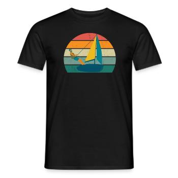 Voile Marin Marin Voilier Voilier Bateau à voile - T-shirt homme - noir - Devant - AI Model Male 178 light (178cm)
