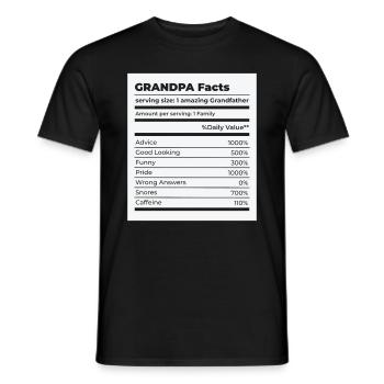 Faits sur les grands-pères les plus étonnants de la fête des grands-parents - T-shirt homme - noir - Devant - AI Model Male 178 light (178cm)