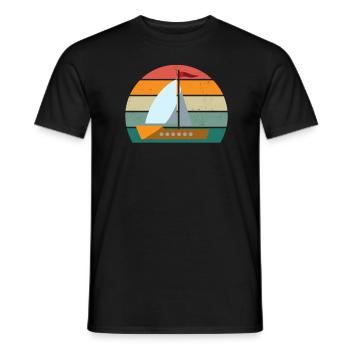 segel segler seglerin segelboot segelschiff boot - Männer T-Shirt - Schwarz - Vorne - AI Model Male 178 light (178cm)